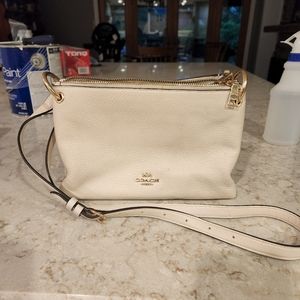 Cream coach crossbody
